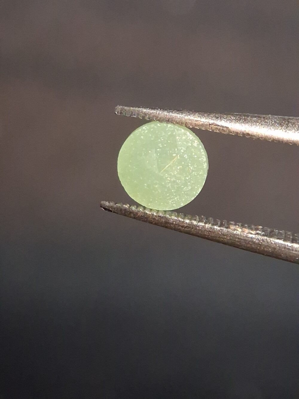 Natural Green Aventurine · 0.450 ct · Round Rose Cut · Green