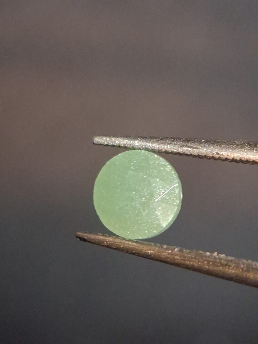 Natural Green Aventurine · 0.450 ct · Round Rose Cut · Green