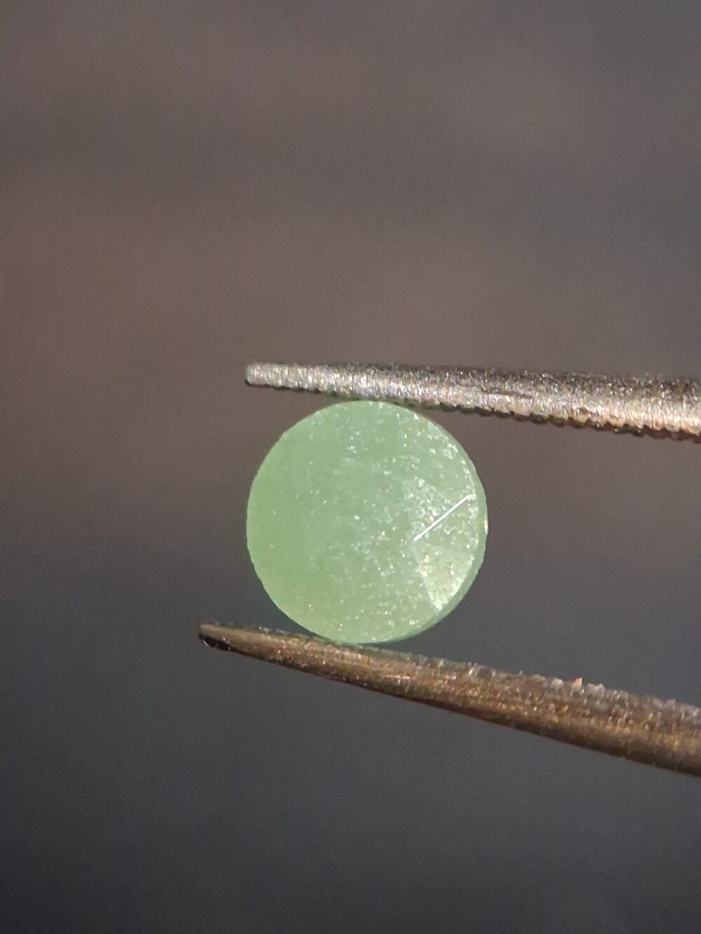 Natural Green Aventurine · 0.450 ct · Round Rose Cut · Green