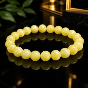 lemon jade bead bracelet