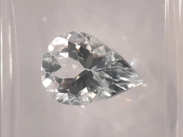 Natural Goshenite · 1.53 ct · Pear · Mixed Cut · Unheated