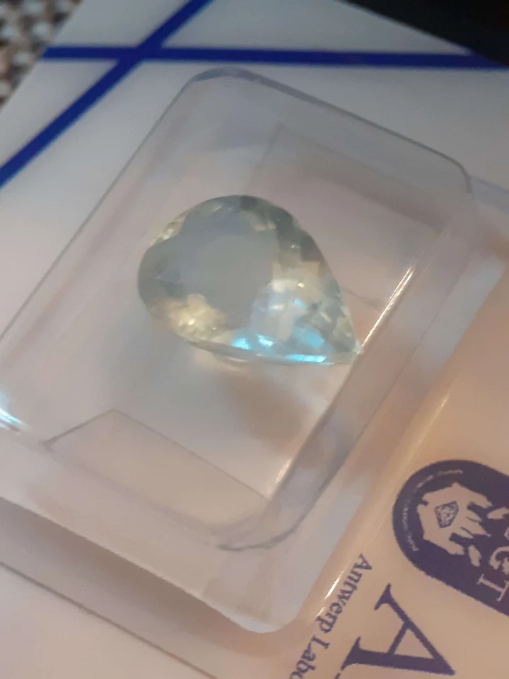 Natural Aquamarine · 3.23 ct · Pear · Mixed Cut · Heated