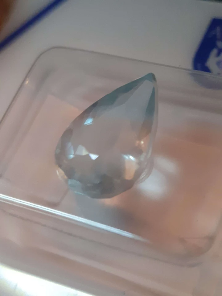 Natural Aquamarine · 3.23 ct · Pear · Mixed Cut · Heated