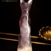 ca3 Natural Rainbow Fluorite Cat Carving · 7.0 cm · Purple, Green & White