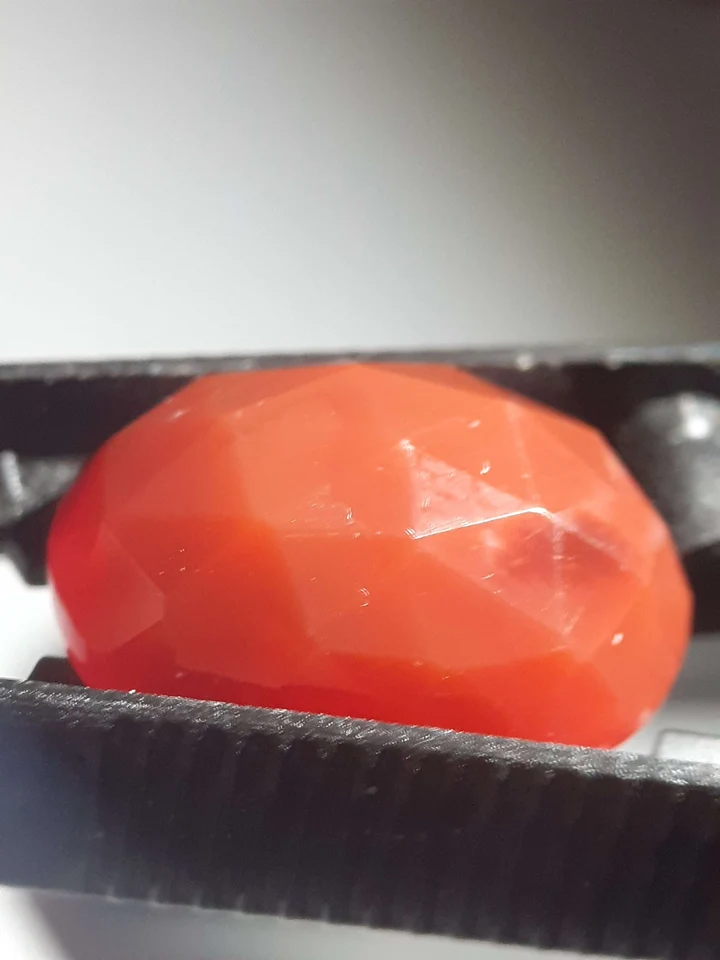 Natural Carnelian · 12.25 ct · Oval · Rose Cut