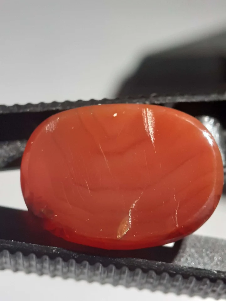 Natural Carnelian · 12.25 ct · Oval · Rose Cut