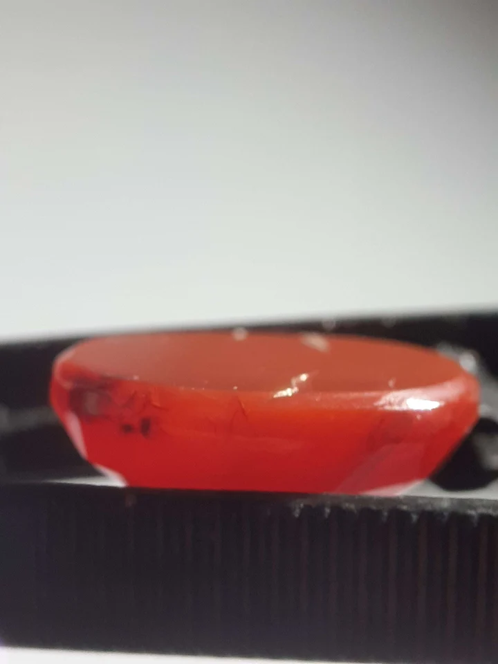 Natural Carnelian · 12.25 ct · Oval · Rose Cut