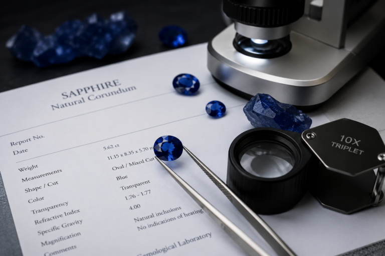 Sapphire gemology and identification of natural corundum