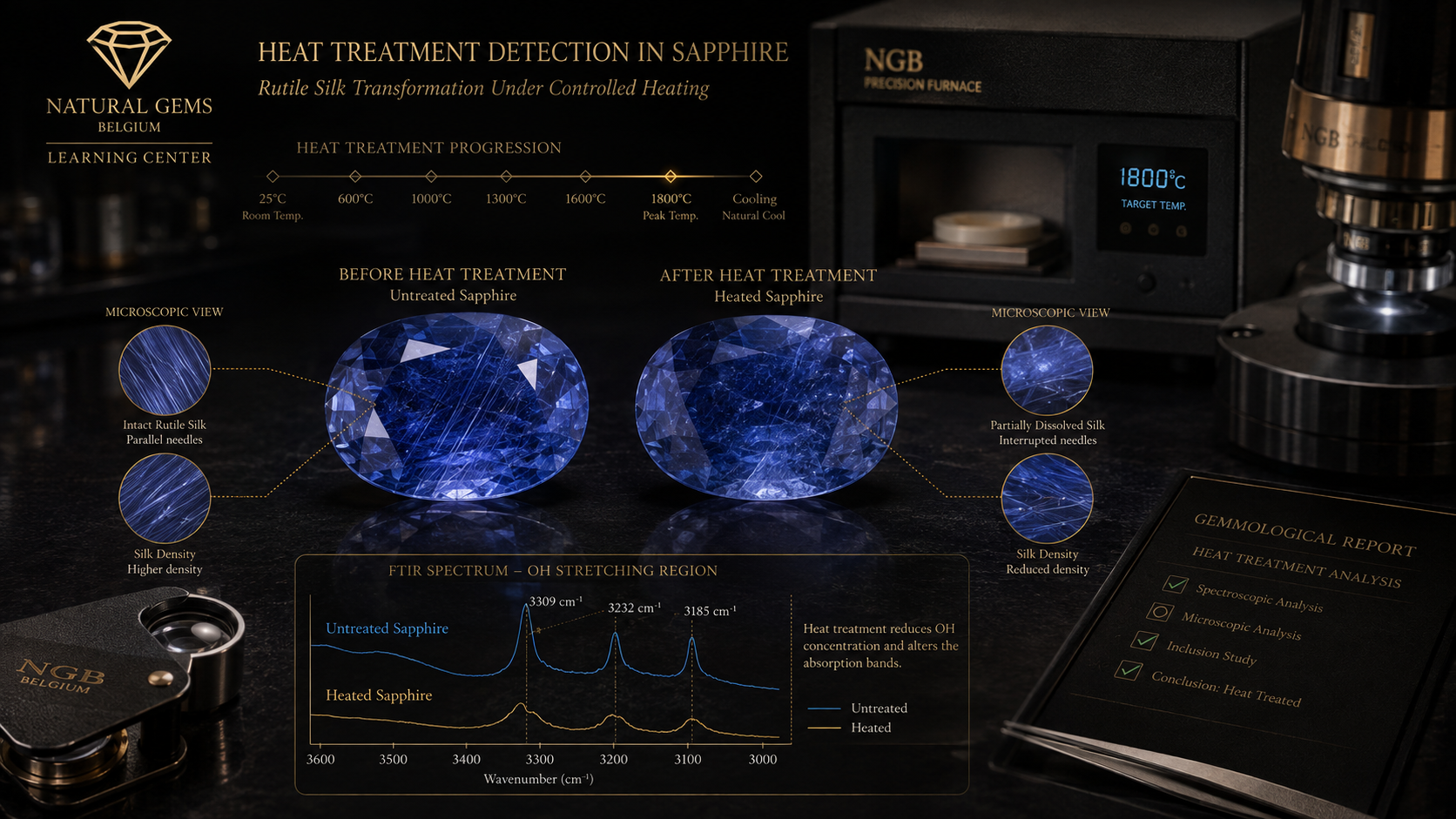 sapphire heat treatment, very common, but amazing results
