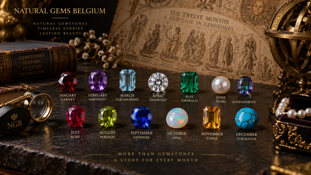 Birthstone symbolism and traditional monthly gemstones