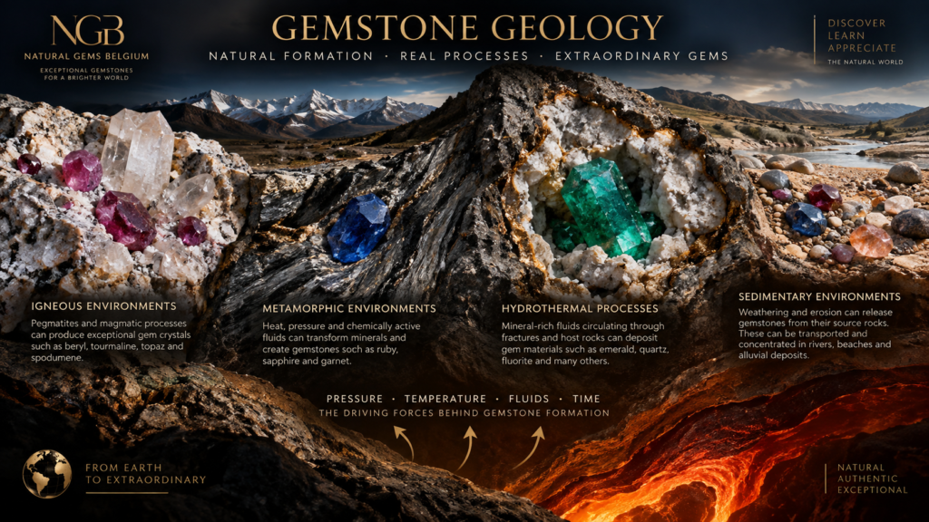 Gemstone geology and natural gemstone formation