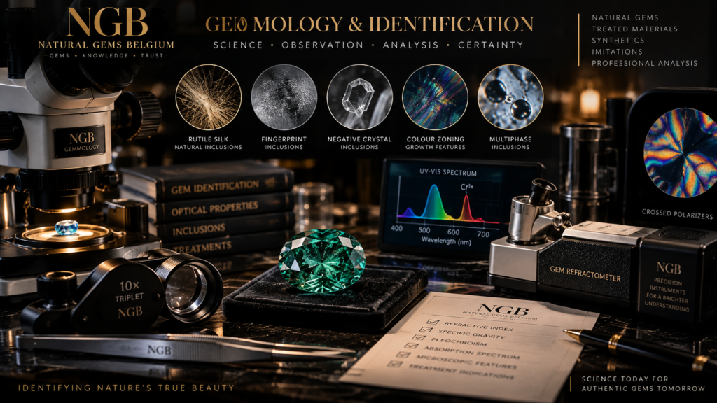 Gemstone identification through professional gemmological analysis