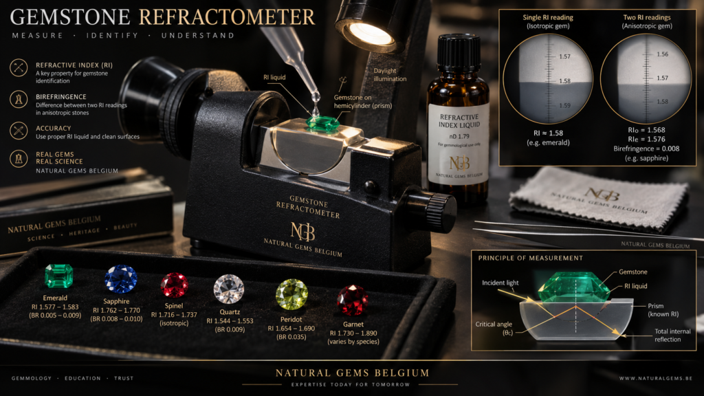 what is a gemstone refractometer, what is refractive index